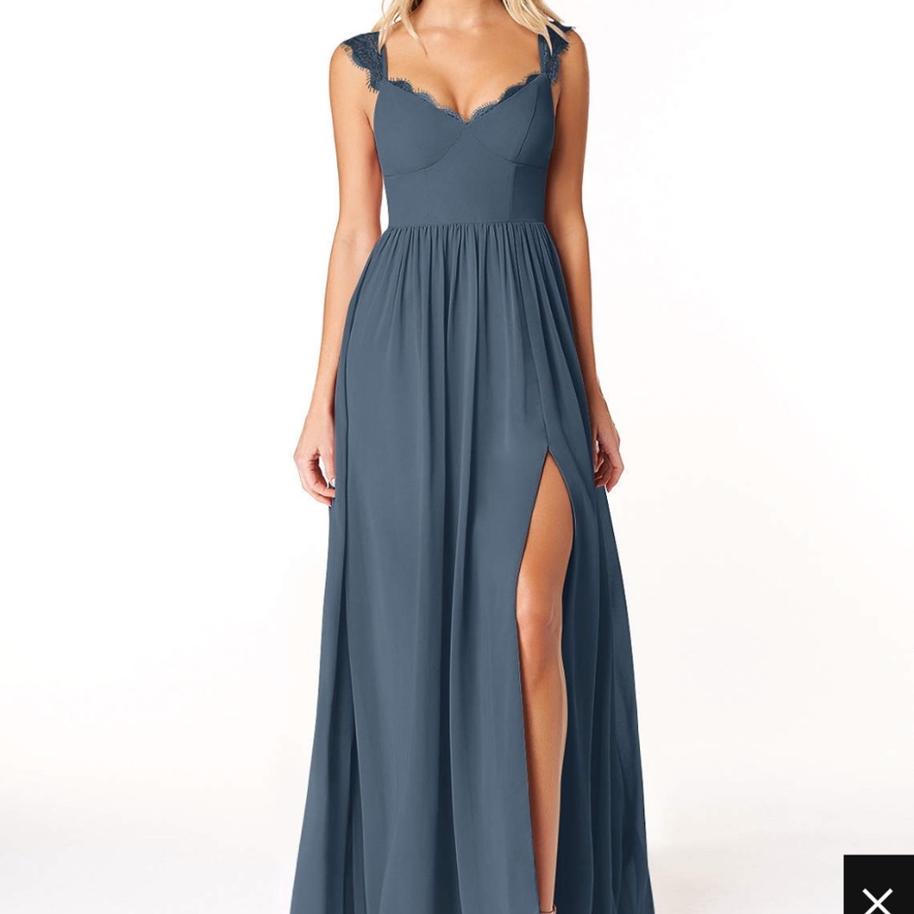 Azazie Blue Maxi Dress